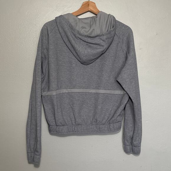 Womens Size S Nike Heather Gray USWNT Cropped Half-Zip Pullover Hoodie US Soccer - Picture 7 of 7